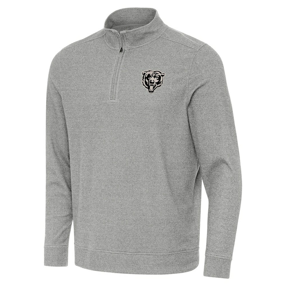 Chicago Bears Antigua Subtle Quarter-Zip Top - Heather Gray discount