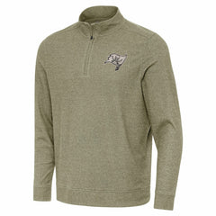 Tampa Bay Buccaneers Antigua Subtle Quarter-Zip Top - Heather Olive discount