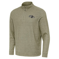 Baltimore Ravens Antigua Subtle Quarter-Zip Top - Heather Olive for sale