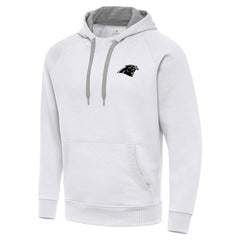 Carolina Panthers Antigua Brushed Carbon Victory Pullover Hoodie - White for sale
