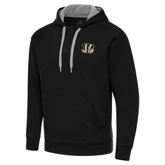 Cincinnati Bengals Antigua Brushed Carbon Victory Pullover Hoodie - Black discount