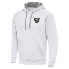 Las Vegas Raiders Antigua Brushed Carbon Victory Pullover Hoodie - White cheap