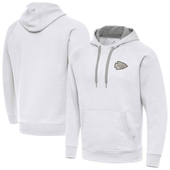 Kansas City Chiefs Antigua Brushed Carbon Victory Pullover Hoodie - White online