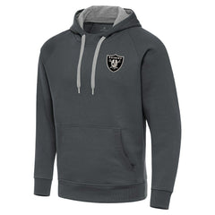 Las Vegas Raiders Antigua Brushed Carbon Victory Pullover Hoodie - Charcoal discount