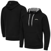 Los Angeles Chargers Antigua Brushed Carbon Victory Pullover Hoodie - Black discount