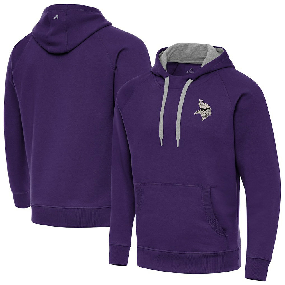 Minnesota Vikings Antigua Brushed Carbon Victory Pullover Hoodie - Purple online