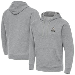 New Orleans Saints Antigua Brushed Carbon Victory Pullover Hoodie - Heather Gray discount