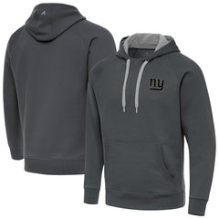 New York Giants Antigua Brushed Carbon Victory Pullover Hoodie - Charcoal sale