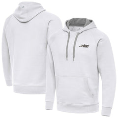 New York Jets Antigua Brushed Carbon Victory Pullover Hoodie - White on sale
