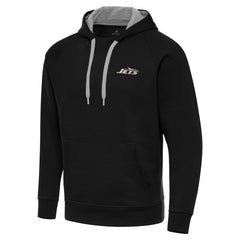 New York Jets Antigua Brushed Carbon Victory Pullover Hoodie - Black cheap