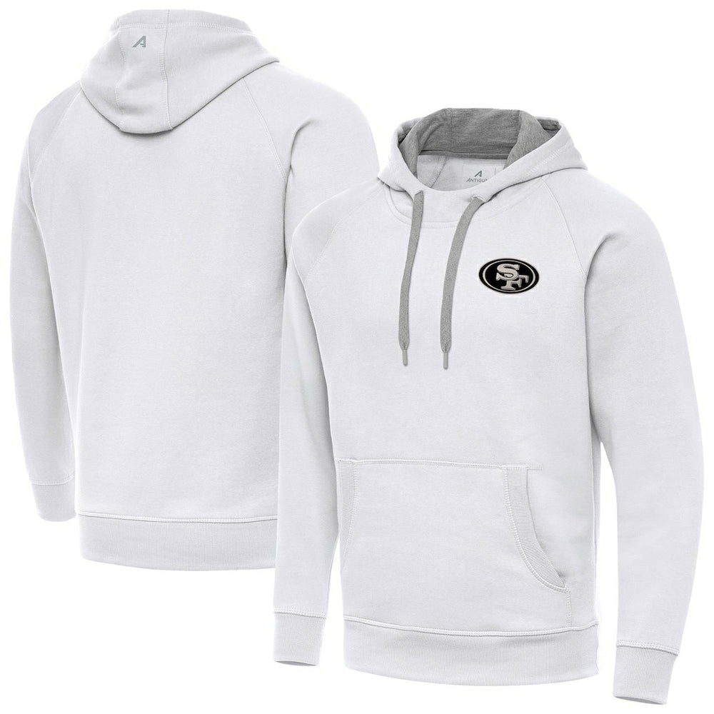 San Francisco 49ers Antigua Brushed Carbon Victory Pullover Hoodie - White outlet