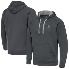 Seattle Seahawks Antigua Brushed Carbon Victory Pullover Hoodie - Charcoal online