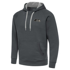 Seattle Seahawks Antigua Brushed Carbon Victory Pullover Hoodie - Charcoal online