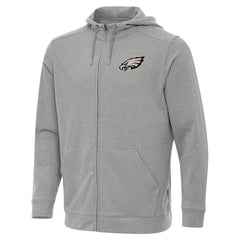 Philadelphia Eagles Antigua Effortless Full-Zip Hoodie Jacket - Heather Gray online