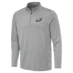 Philadelphia Eagles Antigua Reprocess Quarter-Zip Top - Gray for sale