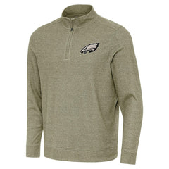 Philadelphia Eagles Antigua Subtle Quarter-Zip Sweatshirt - Olive sale