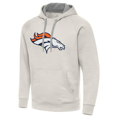 Denver Broncos Antigua Victory Raglan Pullover Hoodie - Cream outlet