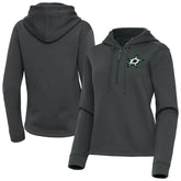 Dallas Stars Antigua Women's Contemporary Quarter-Zip Hoodie - Pewter Hoodies