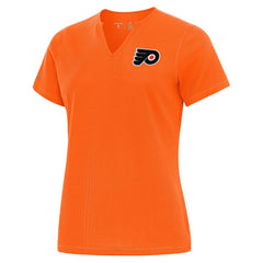 Philadelphia Flyers Antigua Traveler Rib V-Neck T-Shirt - Orange T-shirts