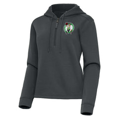 Boston Celtics Antigua Women's Contemporary Quarter-Zip Hoodie - Pewter on sale