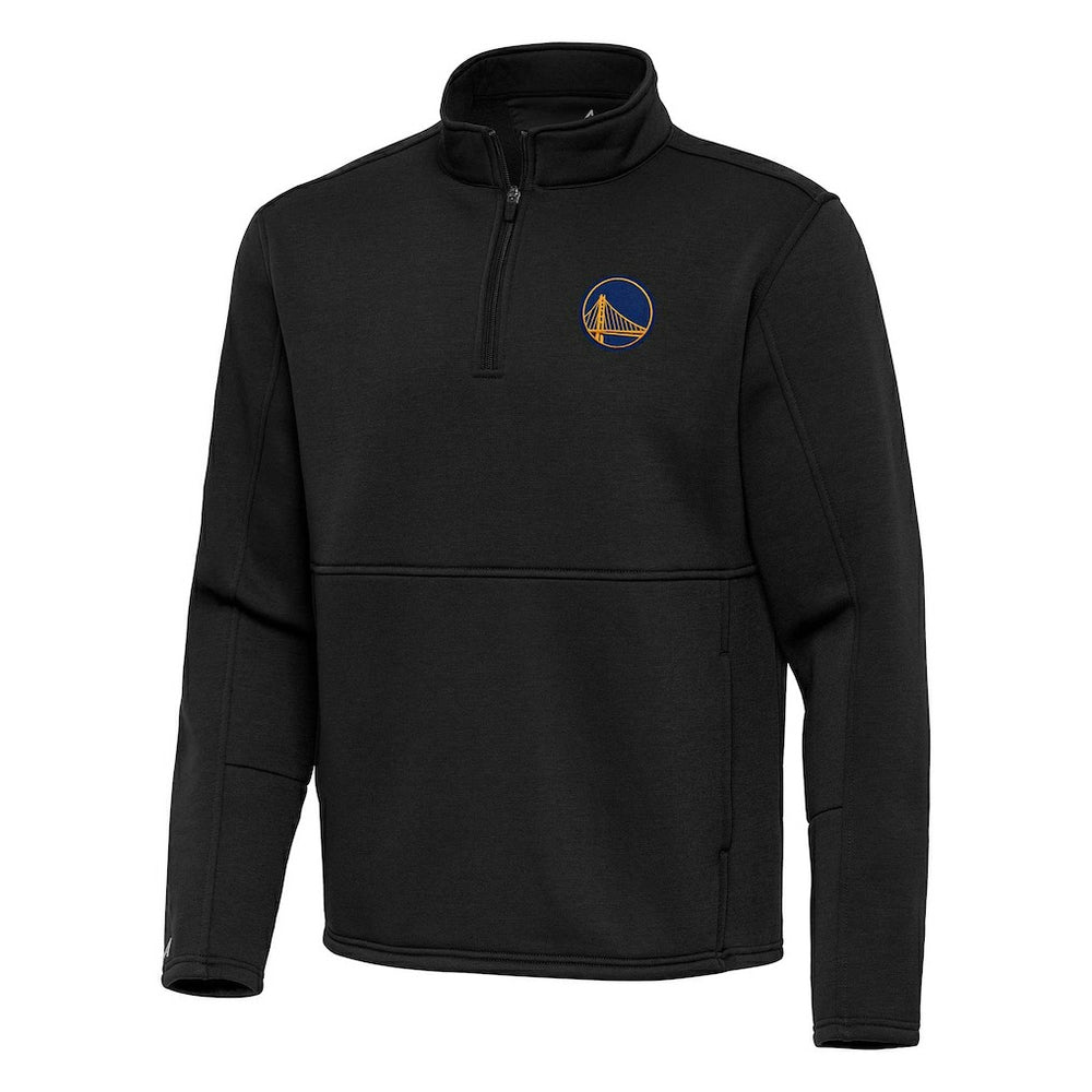Golden State Warriors Antigua Twist Quarter-Zip Pullover Top - Black for sale