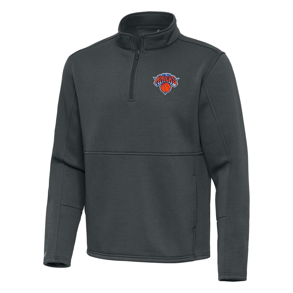 New York Knicks Antigua Twist Quarter-Zip Pullover Top - Pewter shop