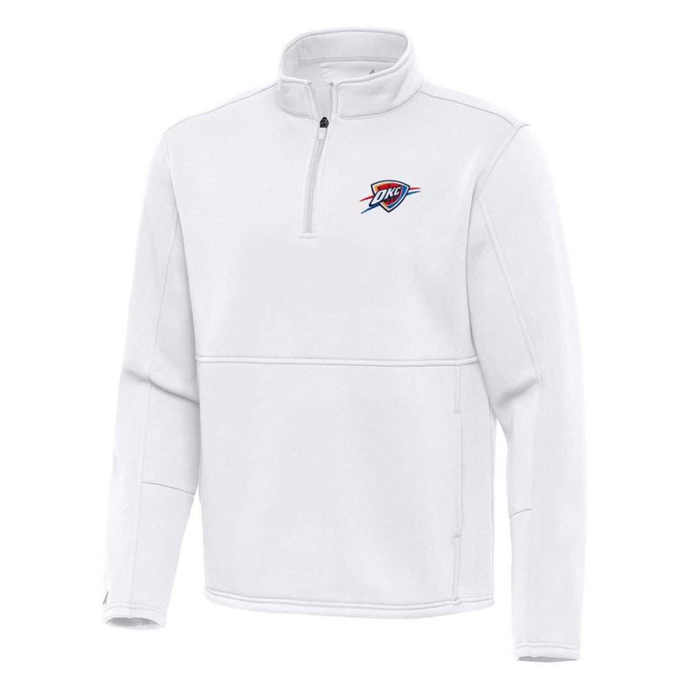 Oklahoma City Thunder Antigua Twist Quarter-Zip Pullover Top - White cheap