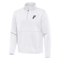 San Antonio Spurs Antigua Twist Quarter-Zip Pullover Top - White shop