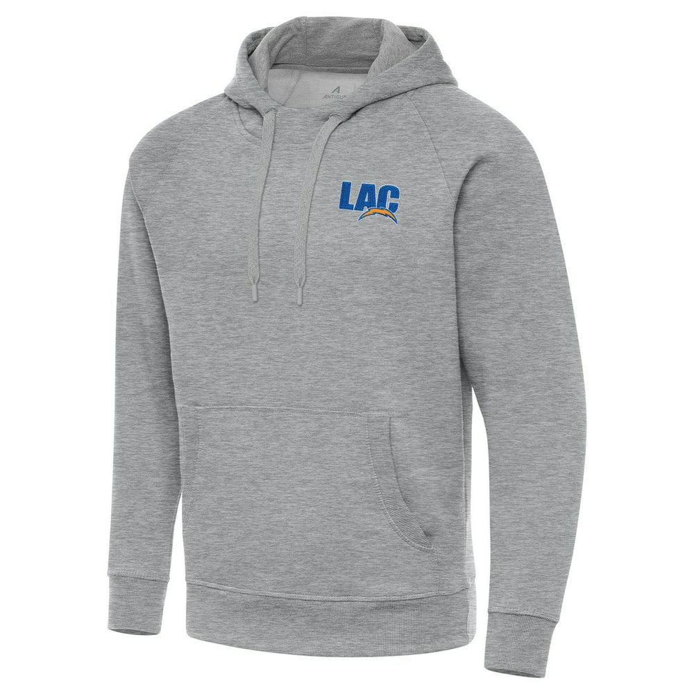 Men's Los Angeles Chargers Antigua Victory Pullover Hoodie - Heather Gray discount