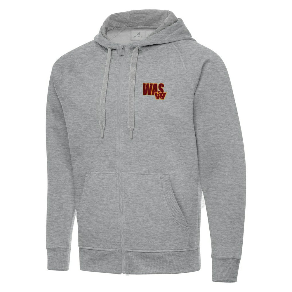 Men's Washington Commanders Antigua Victory Full-Zip Hoodie - Heather Gray on sale