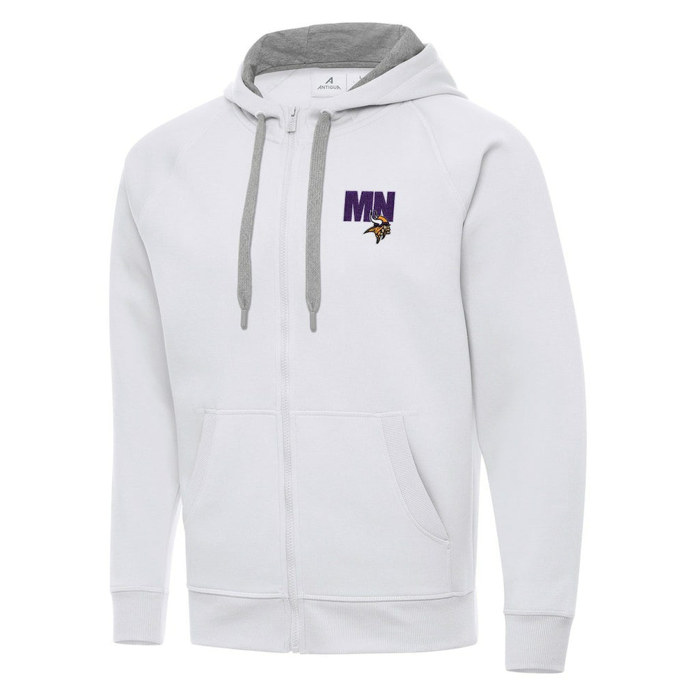 Men's Minnesota Vikings Antigua Victory Full-Zip Hoodie - White online