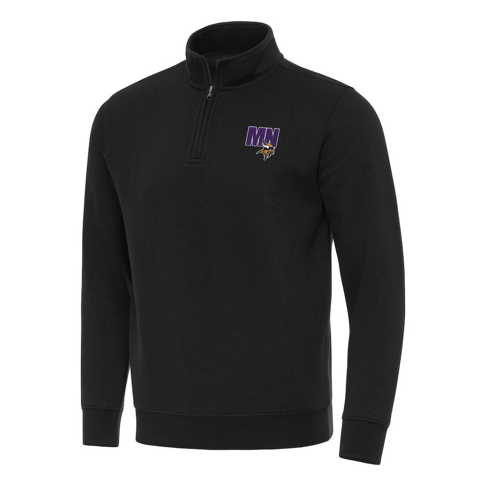 Minnesota Vikings Antigua Men's Victory Quarter-Zip Sweatshirt - Black cheap