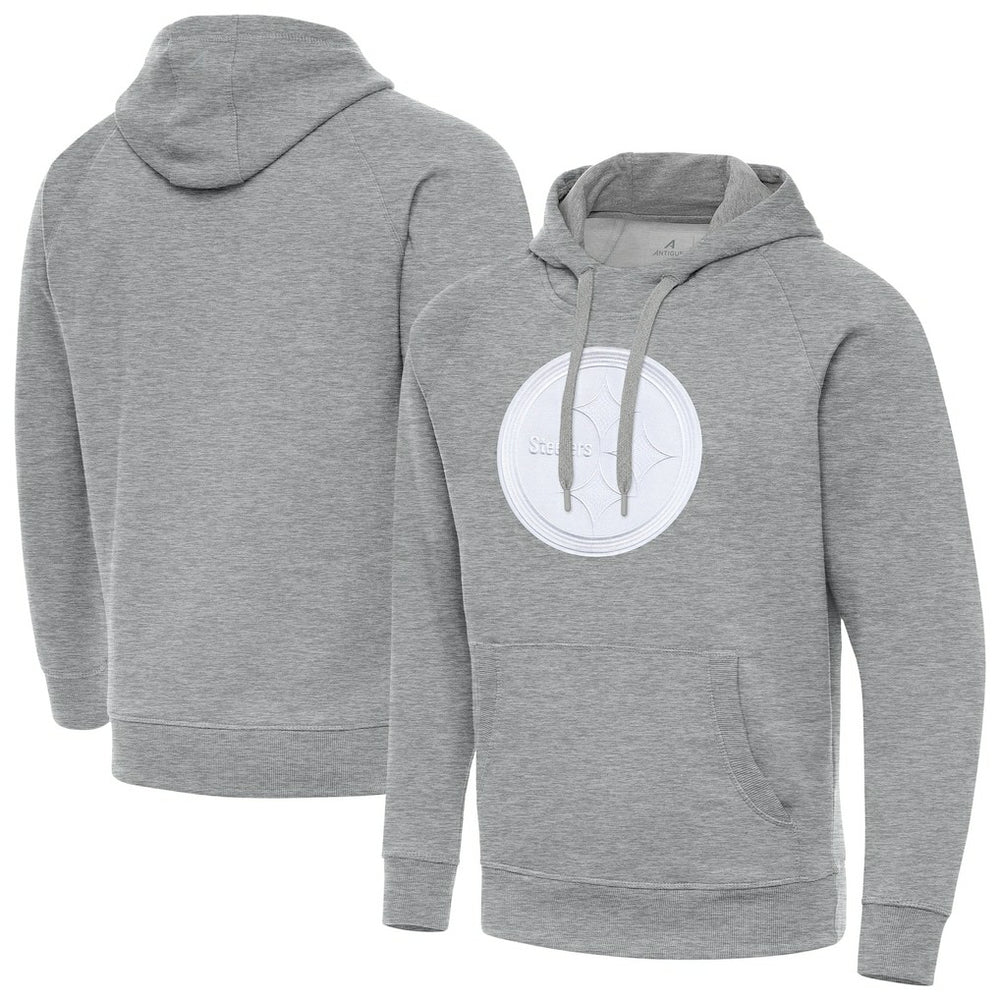 Pittsburgh Steelers Antigua Victory Pullover Hoodie - Heather Gray cheap