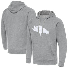Denver Broncos Antigua Victory Pullover Hoodie - Heather Gray cheap
