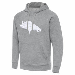 Denver Broncos Antigua Victory Pullover Hoodie - Heather Gray cheap