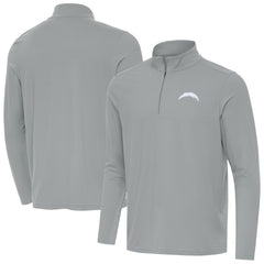Los Angeles Chargers Men's Antigua Intent Quarter-Zip Jacket - Gray on sale