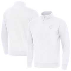 Indianapolis Colts Antigua Victory Quarter-Zip Top - White sale
