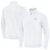 Denver Broncos Antigua Victory Quarter-Zip Top - White on sale