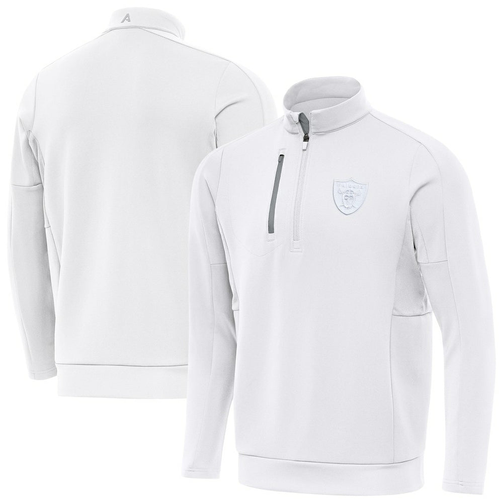 Las Vegas Raiders Antigua Generation Quarter-Zip Top - White sale