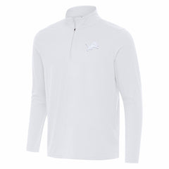 Detroit Lions Antigua Intent Quarter-Zip Top - White on sale