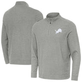 Detroit Lions Antigua Subtle Quarter-Zip Top - Heather Gray discount