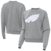 Philadelphia Eagles Antigua Women's Victory Pullover Sweatshirt - Heather Gray on sale