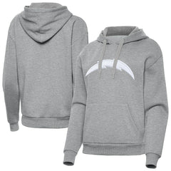 Los Angeles Chargers Antigua Women's Victory Pullover Hoodie - Heather Gray on sale