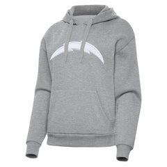 Los Angeles Chargers Antigua Women's Victory Pullover Hoodie - Heather Gray on sale
