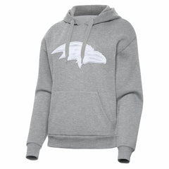 Baltimore Ravens Antigua Women's Victory Pullover Hoodie - Heather Gray cheap