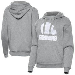 Cleveland Browns Antigua Women's Victory Pullover Hoodie - Heather Gray online