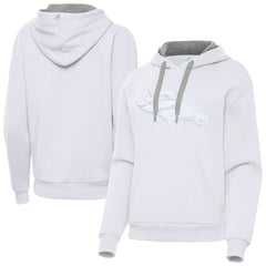 Denver Broncos Antigua Women's Victory Pullover Hoodie - White on sale