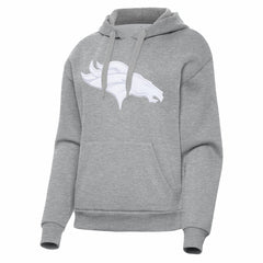 Denver Broncos Antigua Women's Victory Pullover Hoodie - Heather Gray for sale
