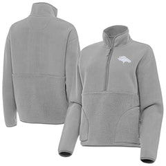 Denver Broncos Antigua Women's Figure Half-Zip Sweatshirt - Gray online