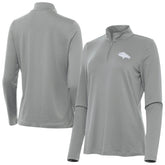 Denver Broncos Antigua Women's Reprocess Quarter-Zip Top - Gray discount